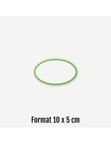 Aufkleber Format 5 x 10 cm Oval