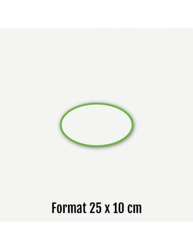 Aufkleber Format 10 x 25 cm Oval