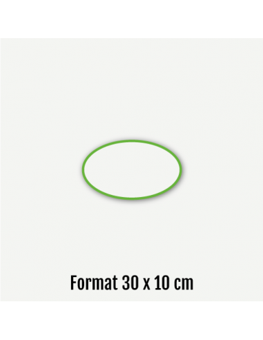 Aufkleber Format 10 x 30 cm Oval