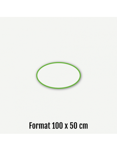 Aufkleber Format 50 x 100 cm Oval
