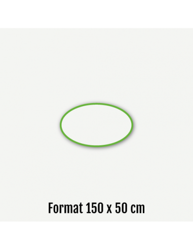 Aufkleber Format 50 x 150 cm Oval
