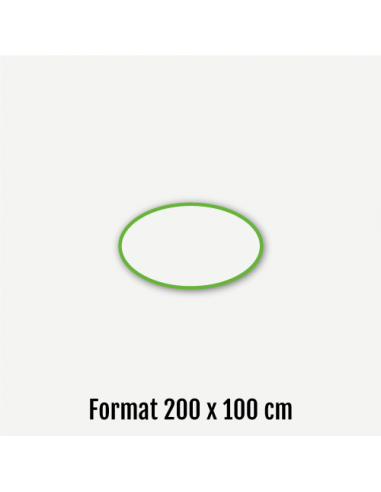 Aufkleber Format 100 x 200 cm Oval