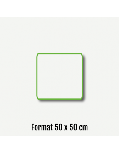 Aufkleber Format 50 x 50 cm Quadratisch Ecken rund