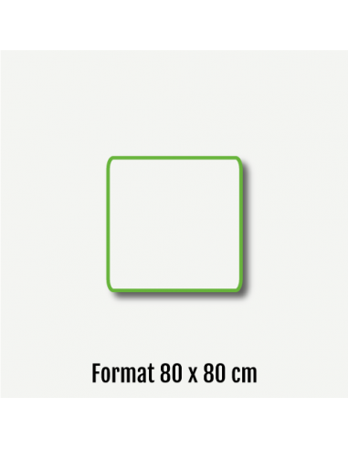 Aufkleber Format 80 x 80 cm Quadratisch Ecken rund
