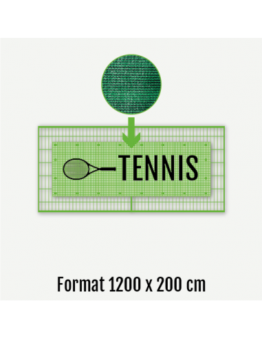 Tennisblende 12x2 Meter grün schwarz bedruckt