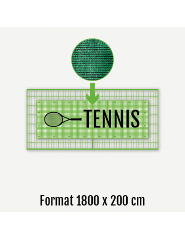 Tennisblende 18x2 Meter grün schwarz bedruckt
