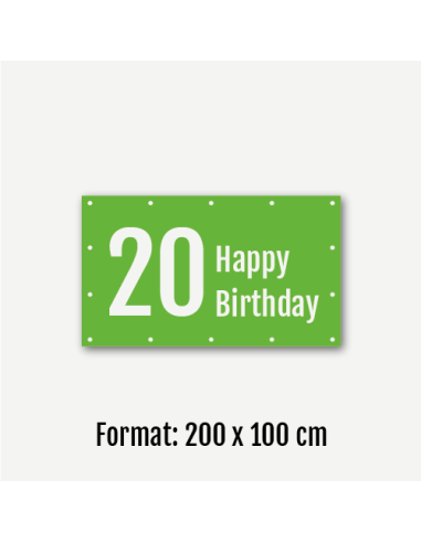 Geburtstagsbanner - 20. Geburtstag