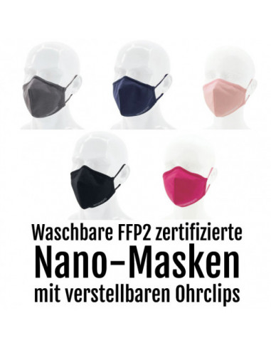 Farbige waschbare Nano FFP2-Masken