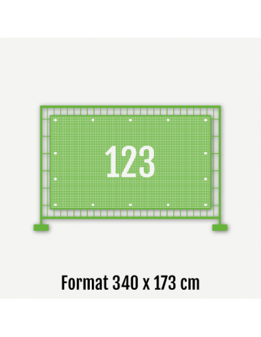 Bauzaunplane Netztransparent 340 x 173 cm ab Datei