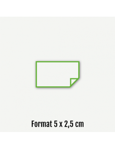 Aufkleber Format 2,5 x 5 cm Rechteckig